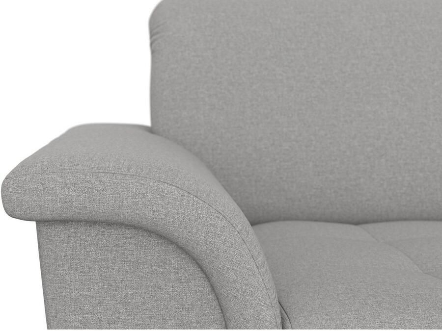 DOMO collection Hoekbank Franzi stiksels op de zitting B7T H: 278x162x80 cm L-model naar keuze met slaapfunctie bedkist en verstelbare hoofdsteun - Foto 2