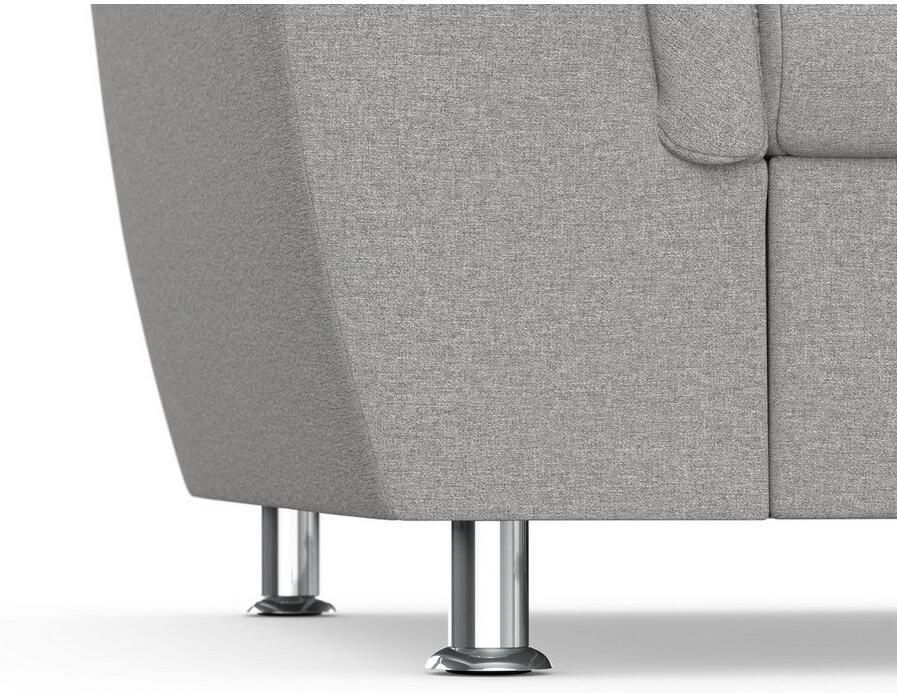 DOMO collection Hoekbank Franzi stiksels op de zitting B7T H: 278x162x80 cm L-model naar keuze met slaapfunctie bedkist en verstelbare hoofdsteun