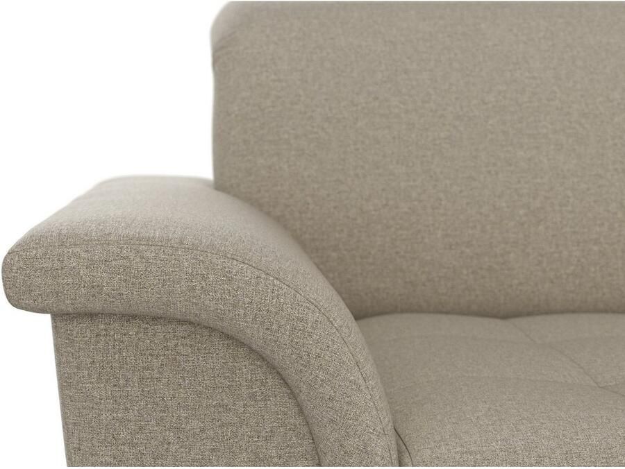 DOMO collection Hoekbank Franzi stiksels op de zitting B7T H: 278x162x80 cm L-model naar keuze met slaapfunctie bedkist en verstelbare hoofdsteun - Foto 2