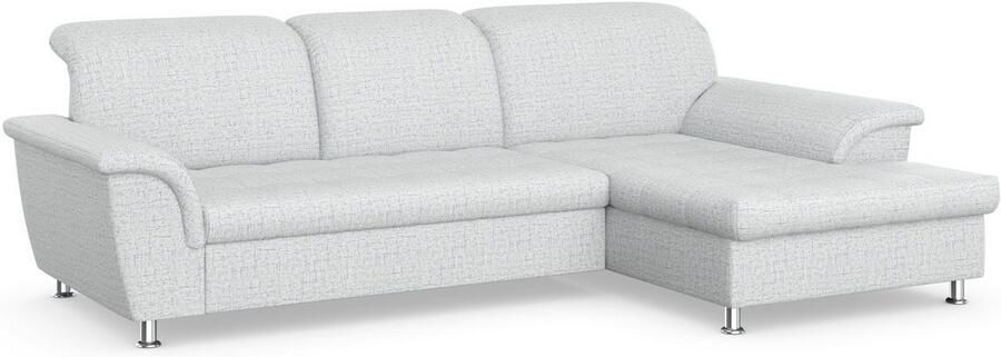 DOMO collection Hoekbank Franzi stiksels op de zitting B7T H: 278x162x80 cm L-model naar keuze met slaapfunctie bedkist en verstelbare hoofdsteun - Foto 3