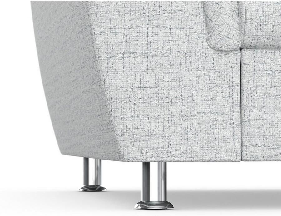 DOMO collection Hoekbank Franzi stiksels op de zitting B7T H: 278x162x80 cm L-model naar keuze met slaapfunctie bedkist en verstelbare hoofdsteun