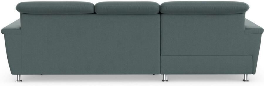 DOMO collection Hoekbank Franzi stiksels op de zitting B7T H: 278x162x80 cm L-model naar keuze met slaapfunctie bedkist en verstelbare hoofdsteun - Foto 8