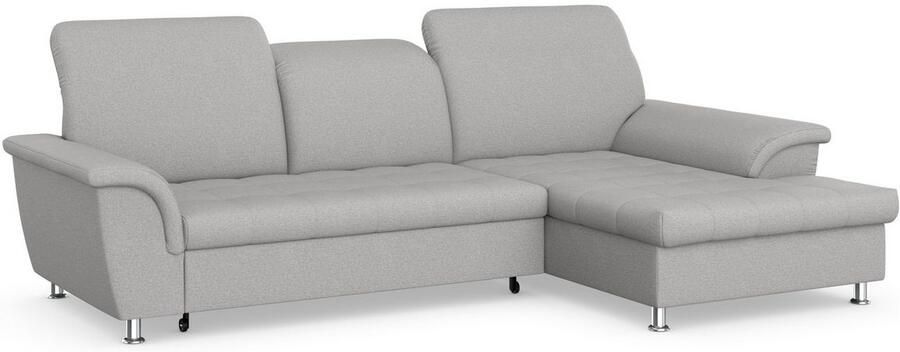 DOMO collection Hoekbank Franzi stiksels op de zitting B7T H: 278x162x80 cm L-model naar keuze met slaapfunctie bedkist en verstelbare hoofdsteun - Foto 4