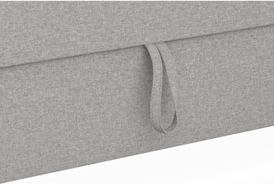 DOMO collection Hoekbank Franzi stiksels op de zitting B7T H: 278x162x80 cm L-model naar keuze met slaapfunctie bedkist en verstelbare hoofdsteun - Foto 3