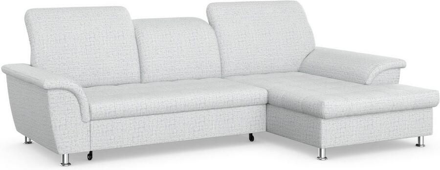 DOMO collection Hoekbank Franzi stiksels op de zitting B7T H: 278x162x80 cm L-model naar keuze met slaapfunctie bedkist en verstelbare hoofdsteun - Foto 5