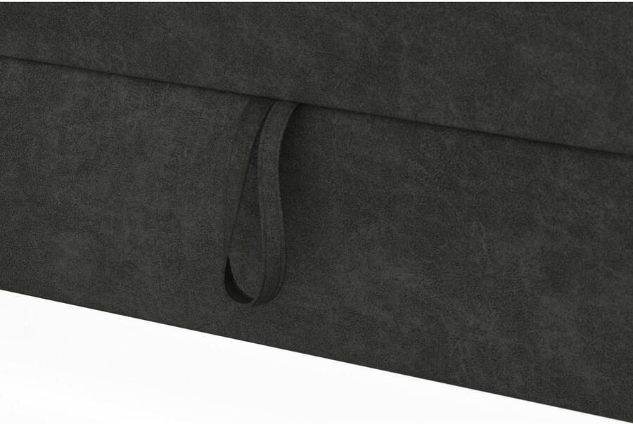 DOMO collection Hoekbank Franzi stiksels op de zitting B7T H: 278x162x80 cm L-model naar keuze met slaapfunctie bedkist en verstelbare hoofdsteun - Foto 3