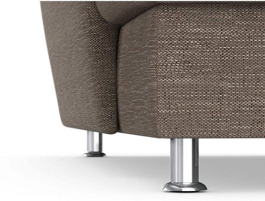 DOMO collection Hoekbank Franzi stiksels op de zitting B7T H: 278x162x80 cm L-model naar keuze met slaapfunctie bedkist en verstelbare hoofdsteun