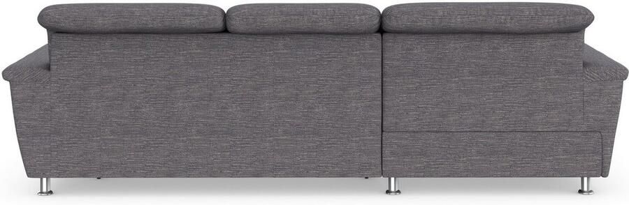 DOMO collection Hoekbank Franzi stiksels op de zitting B7T H: 278x162x80 cm L-model naar keuze met slaapfunctie bedkist en verstelbare hoofdsteun - Foto 6