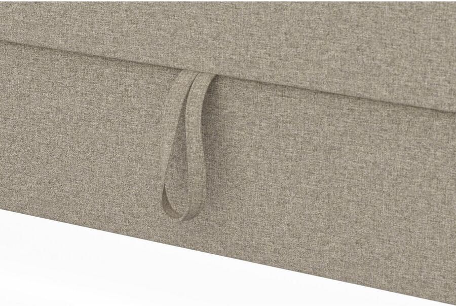 DOMO collection Hoekbank Franzi stiksels op de zitting B7T H: 278x162x80 cm L-model naar keuze met slaapfunctie bedkist en verstelbare hoofdsteun - Foto 3