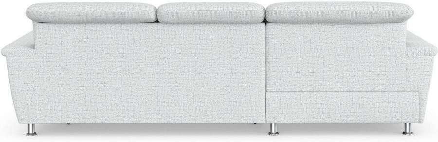 DOMO collection Hoekbank Franzi stiksels op de zitting B7T H: 278x162x80 cm L-model naar keuze met slaapfunctie bedkist en verstelbare hoofdsteun - Foto 6