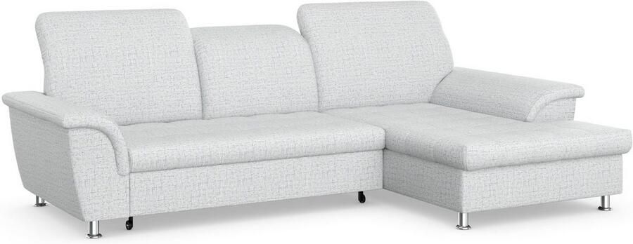 DOMO collection Hoekbank Franzi stiksels op de zitting B7T H: 278x162x80 cm L-model naar keuze met slaapfunctie bedkist en verstelbare hoofdsteun - Foto 5