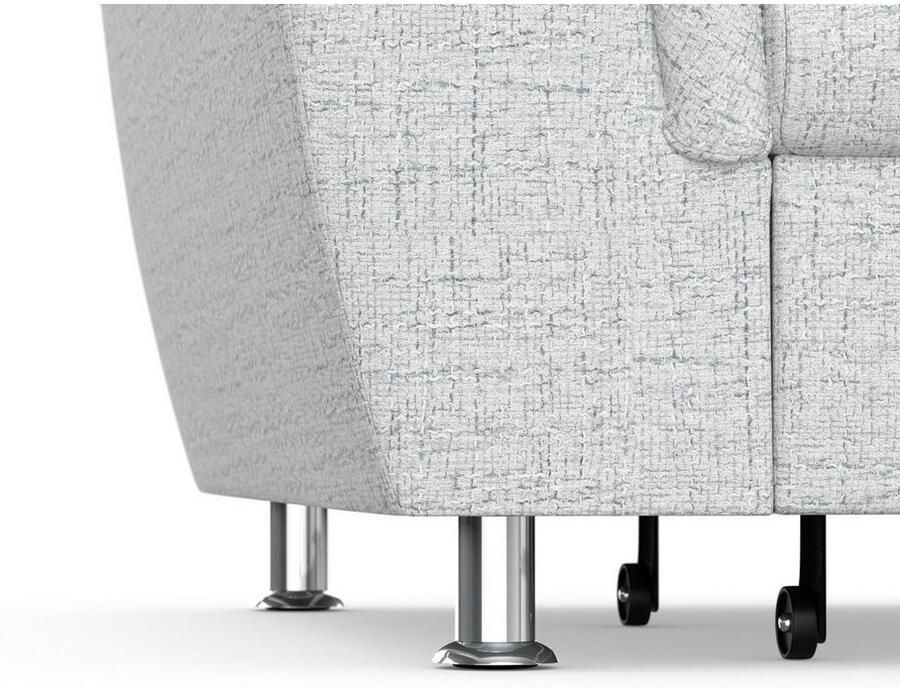 DOMO collection Hoekbank Franzi stiksels op de zitting B7T H: 278x162x80 cm L-model naar keuze met slaapfunctie bedkist en verstelbare hoofdsteun