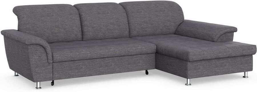 DOMO collection Hoekbank Franzi stiksels op de zitting B7T H: 278x162x80 cm L-model naar keuze met slaapfunctie bedkist en verstelbare hoofdsteun - Foto 5