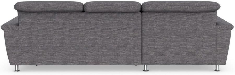 DOMO collection Hoekbank Franzi stiksels op de zitting B7T H: 278x162x80 cm L-model naar keuze met slaapfunctie bedkist en verstelbare hoofdsteun - Foto 5