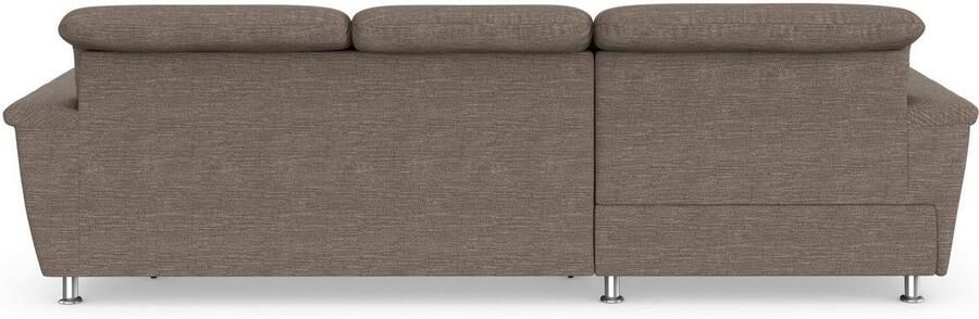 DOMO collection Hoekbank Franzi stiksels op de zitting B7T H: 278x162x80 cm L-model naar keuze met slaapfunctie bedkist en verstelbare hoofdsteun - Foto 7