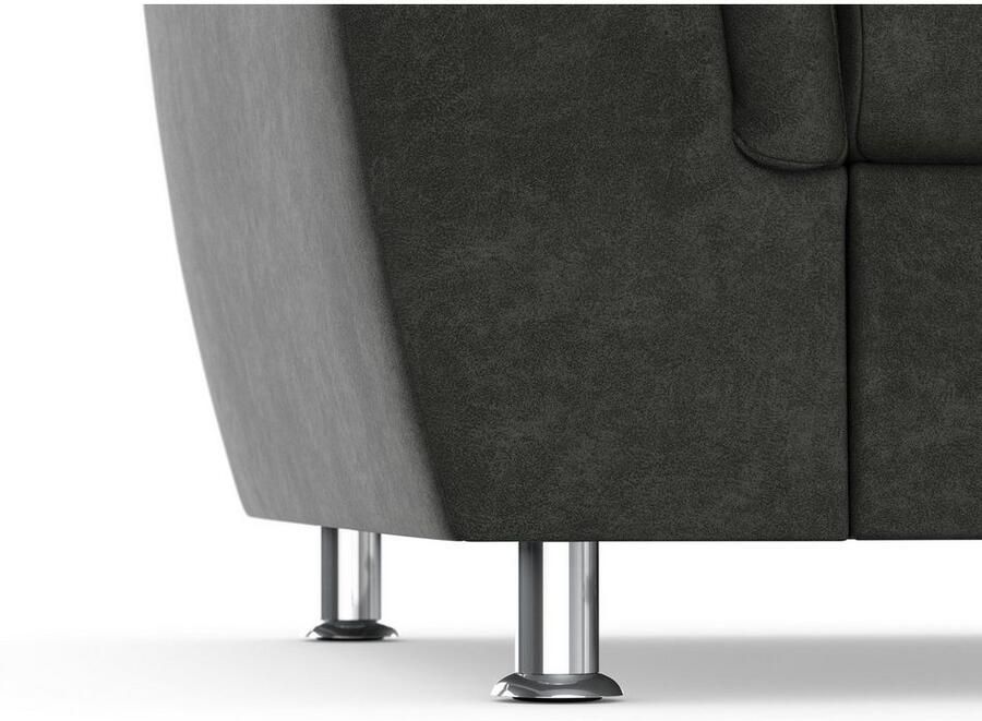 DOMO collection Hoekbank Franzi stiksels op de zitting B7T H: 278x162x80 cm L-model naar keuze met slaapfunctie bedkist en verstelbare hoofdsteun - Foto 2