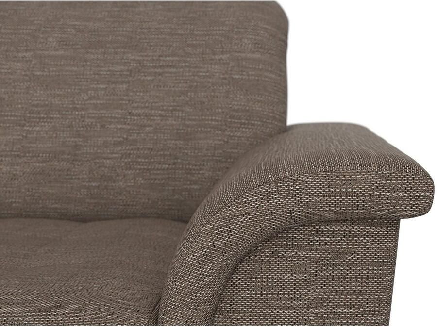 DOMO collection Hoekbank Franzi stiksels op de zitting B7T H: 278x162x80 cm L-model naar keuze met slaapfunctie bedkist en verstelbare hoofdsteun - Foto 2