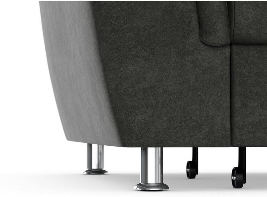 DOMO collection Hoekbank Franzi stiksels op de zitting B7T H: 278x162x80 cm L-model naar keuze met slaapfunctie bedkist en verstelbare hoofdsteun - Foto 2