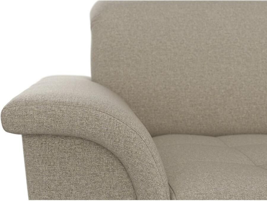 DOMO collection Hoekbank Franzi stiksels op de zitting B7T H: 278x162x80 cm L-model naar keuze met slaapfunctie bedkist en verstelbare hoofdsteun - Foto 2