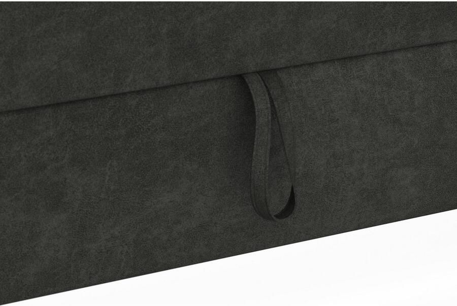 DOMO collection Hoekbank Franzi stiksels op de zitting B7T H: 278x162x80 cm L-model naar keuze met slaapfunctie bedkist en verstelbare hoofdsteun - Foto 3