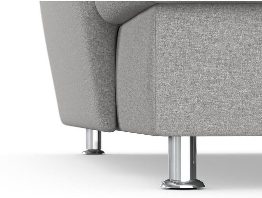 DOMO collection Hoekbank Franzi stiksels op de zitting B7T H: 278x162x80 cm L-model naar keuze met slaapfunctie bedkist en verstelbare hoofdsteun