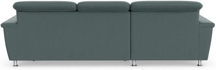 DOMO collection Hoekbank Franzi stiksels op de zitting B7T H: 278x162x80 cm L-model naar keuze met slaapfunctie bedkist en verstelbare hoofdsteun - Foto 7