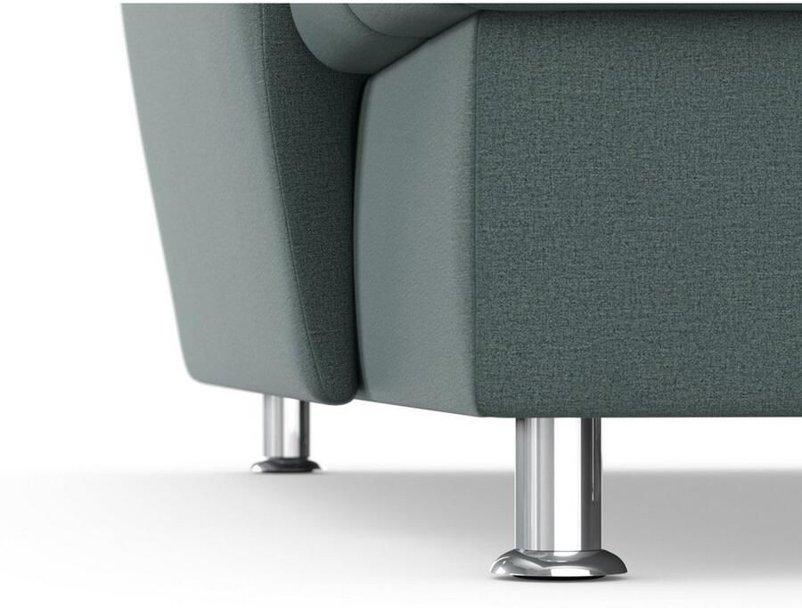 DOMO collection Hoekbank Franzi stiksels op de zitting B7T H: 278x162x80 cm L-model naar keuze met slaapfunctie bedkist en verstelbare hoofdsteun