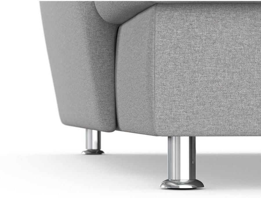 DOMO collection Hoekbank Franzi stiksels op de zitting B7T H: 278x162x80 cm L-model naar keuze met slaapfunctie bedkist en verstelbare hoofdsteun