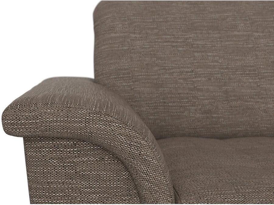 DOMO collection Hoekbank Franzi stiksels op de zitting B7T H: 278x162x80 cm L-model naar keuze met slaapfunctie bedkist en verstelbare hoofdsteun - Foto 2