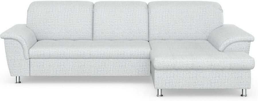 DOMO collection Hoekbank Franzi stiksels op de zitting B7T H: 278x162x80 cm L-model naar keuze met slaapfunctie bedkist en verstelbare hoofdsteun - Foto 5