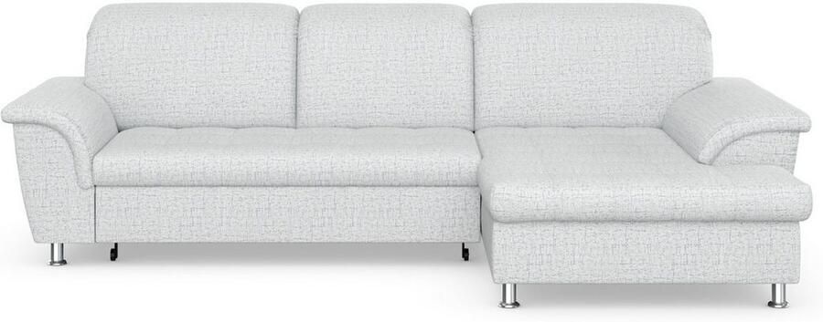 DOMO collection Hoekbank Franzi stiksels op de zitting B7T H: 278x162x80 cm L-model naar keuze met slaapfunctie bedkist en verstelbare hoofdsteun - Foto 6