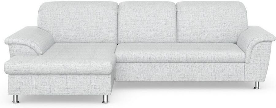 DOMO collection Hoekbank Franzi stiksels op de zitting B7T H: 278x162x80 cm L-model naar keuze met slaapfunctie bedkist en verstelbare hoofdsteun - Foto 5
