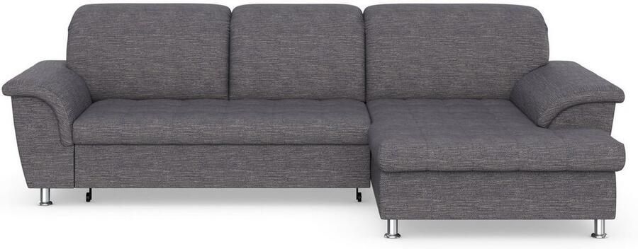 DOMO collection Hoekbank Franzi stiksels op de zitting B7T H: 278x162x80 cm L-model naar keuze met slaapfunctie bedkist en verstelbare hoofdsteun - Foto 6