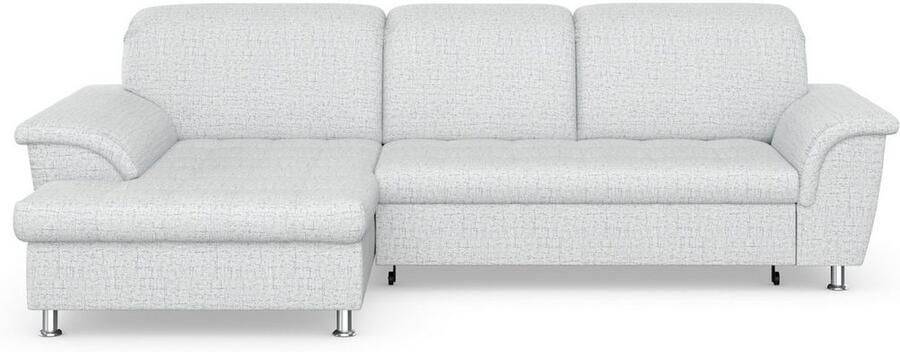 DOMO collection Hoekbank Franzi stiksels op de zitting B7T H: 278x162x80 cm L-model naar keuze met slaapfunctie bedkist en verstelbare hoofdsteun - Foto 7