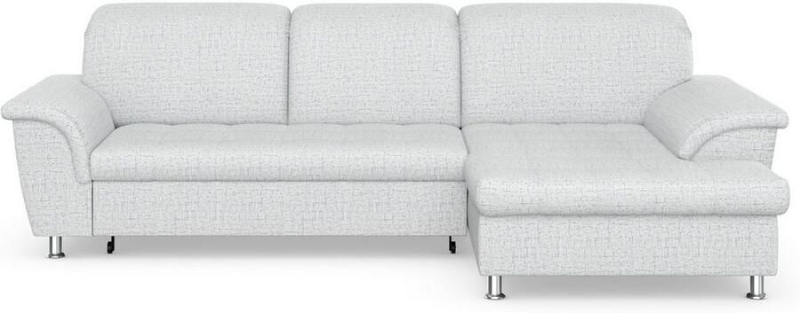 DOMO collection Hoekbank Franzi stiksels op de zitting B7T H: 278x162x80 cm L-model naar keuze met slaapfunctie bedkist en verstelbare hoofdsteun - Foto 5