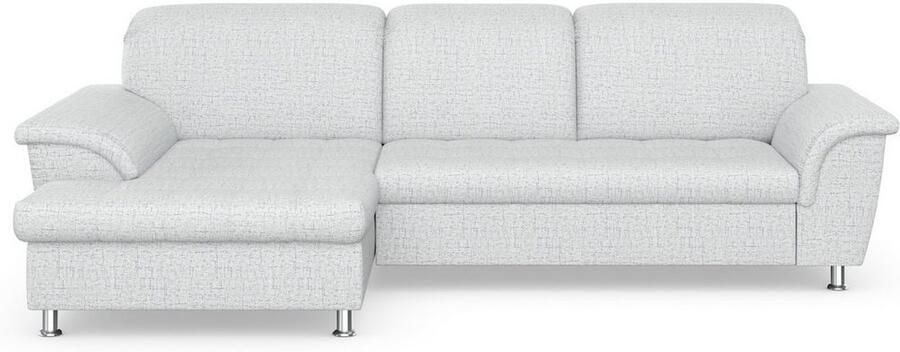 DOMO collection Hoekbank Franzi stiksels op de zitting B7T H: 278x162x80 cm L-model naar keuze met slaapfunctie bedkist en verstelbare hoofdsteun - Foto 5