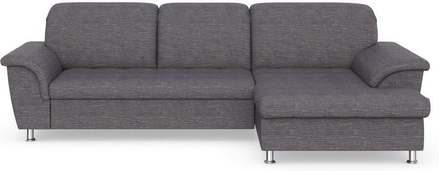 DOMO collection Hoekbank Franzi stiksels op de zitting B7T H: 278x162x80 cm L-model naar keuze met slaapfunctie bedkist en verstelbare hoofdsteun - Foto 4