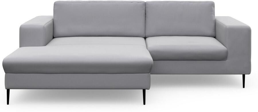 DOMO collection Hoekbank Modica compact en elegant breedte 244 L-vorm moderne uitstraling met extra brede chaise longue ook in corduroy - Foto 4