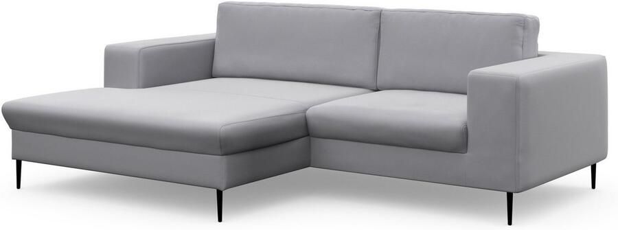 DOMO collection Hoekbank Modica compact en elegant breedte 244 L-vorm moderne uitstraling met extra brede chaise longue ook in corduroy - Foto 8