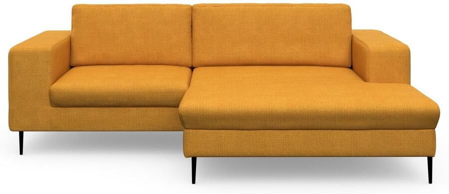 DOMO collection Hoekbank Modica compact en elegant breedte 244 L-vorm moderne uitstraling met extra brede chaise longue ook in corduroy - Foto 4