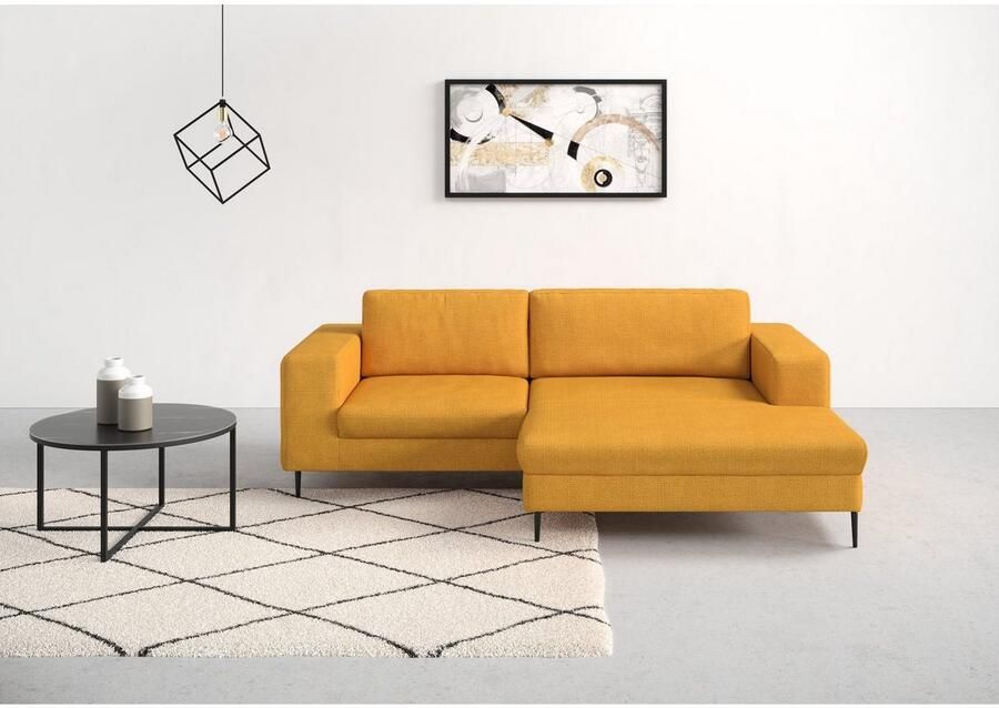 DOMO collection Hoekbank Modica compact en elegant breedte 244 L-vorm moderne uitstraling met extra brede chaise longue ook in corduroy - Foto 2