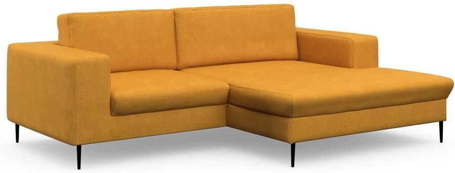 DOMO collection Hoekbank Modica compact en elegant breedte 244 L-vorm moderne uitstraling met extra brede chaise longue ook in corduroy - Foto 8