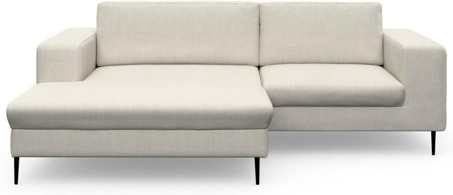 DOMO collection Hoekbank Modica compact en elegant breedte 244 L-vorm moderne uitstraling met extra brede chaise longue ook in corduroy - Foto 3