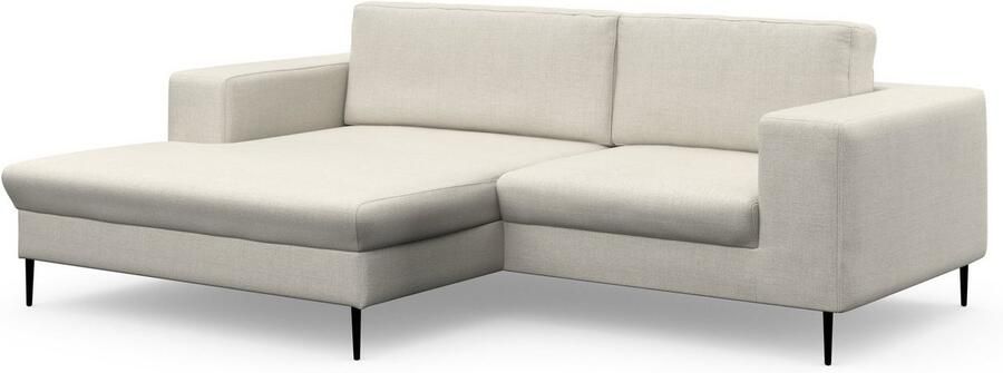 DOMO collection Hoekbank Modica compact en elegant breedte 244 L-vorm moderne uitstraling met extra brede chaise longue ook in corduroy - Foto 7