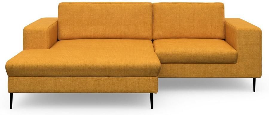 DOMO collection Hoekbank Modica compact en elegant breedte 244 L-vorm moderne uitstraling met extra brede chaise longue ook in corduroy - Foto 5