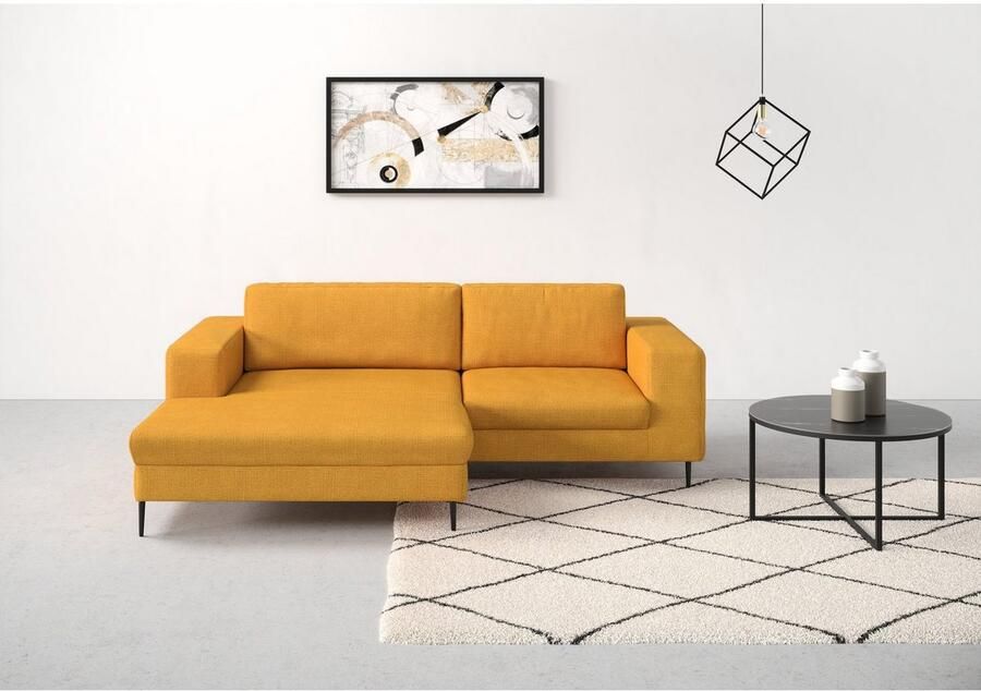 DOMO collection Hoekbank Modica compact en elegant breedte 244 L-vorm moderne uitstraling met extra brede chaise longue ook in corduroy - Foto 2