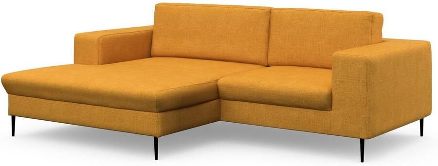 DOMO collection Hoekbank Modica compact en elegant breedte 244 L-vorm moderne uitstraling met extra brede chaise longue ook in corduroy - Foto 7