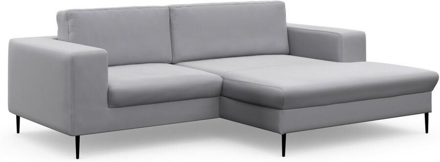 DOMO collection Hoekbank Modica compact en elegant breedte 244 L-vorm moderne uitstraling met extra brede chaise longue ook in corduroy - Foto 8