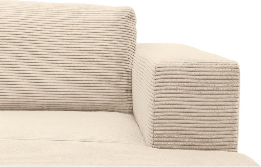 DOMO collection Hoekbank Modica compact en elegant breedte 244 L-vorm moderne uitstraling met extra brede chaise longue ook in corduroy - Foto 2