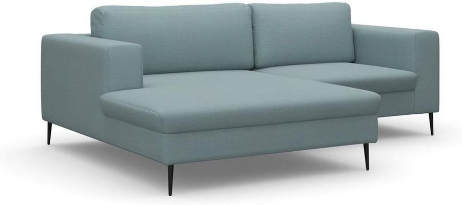 DOMO collection Hoekbank Modica compact en elegant breedte 244 L-vorm moderne uitstraling met extra brede chaise longue ook in corduroy - Foto 4